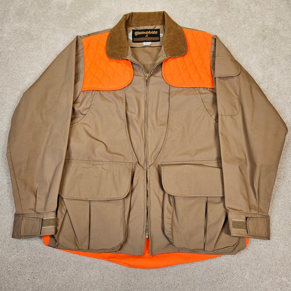 VTG Gamehide Royal‎ Brush Upland Hunting Jacket Sz M Quilted Pockets Gorp Sport